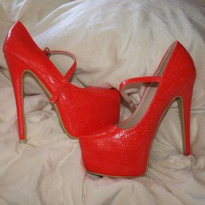 RED HOT Red Lollicouture pump high heels